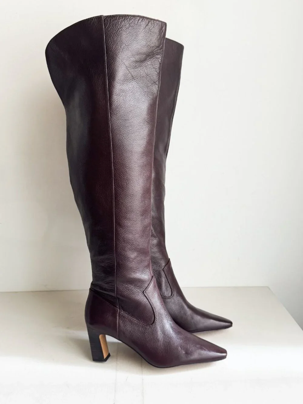 Vince Camuto Anthropologie Shalie 2  Boot Oxblood Burgundy 9.5 WIDE CALF